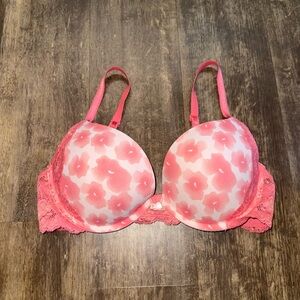 Victoria's Secret Pink Floral Bra with Lace